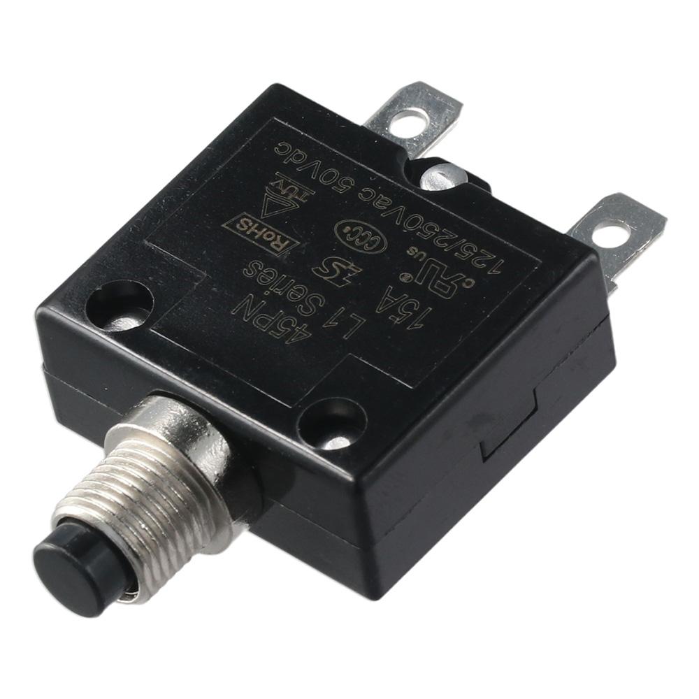50Vdc Dc Circuit Breaker 5-30A Manual Reset Button Overload Protector  Current Protector