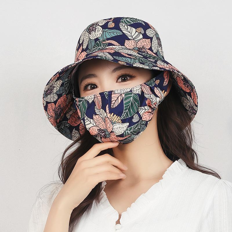 New Outdoor Summer Face Protection Full Protection Tea Picking Hat Agricultural Agriculture Sunscreen Mask Hat Fisherman Hat Female Bucket Hats