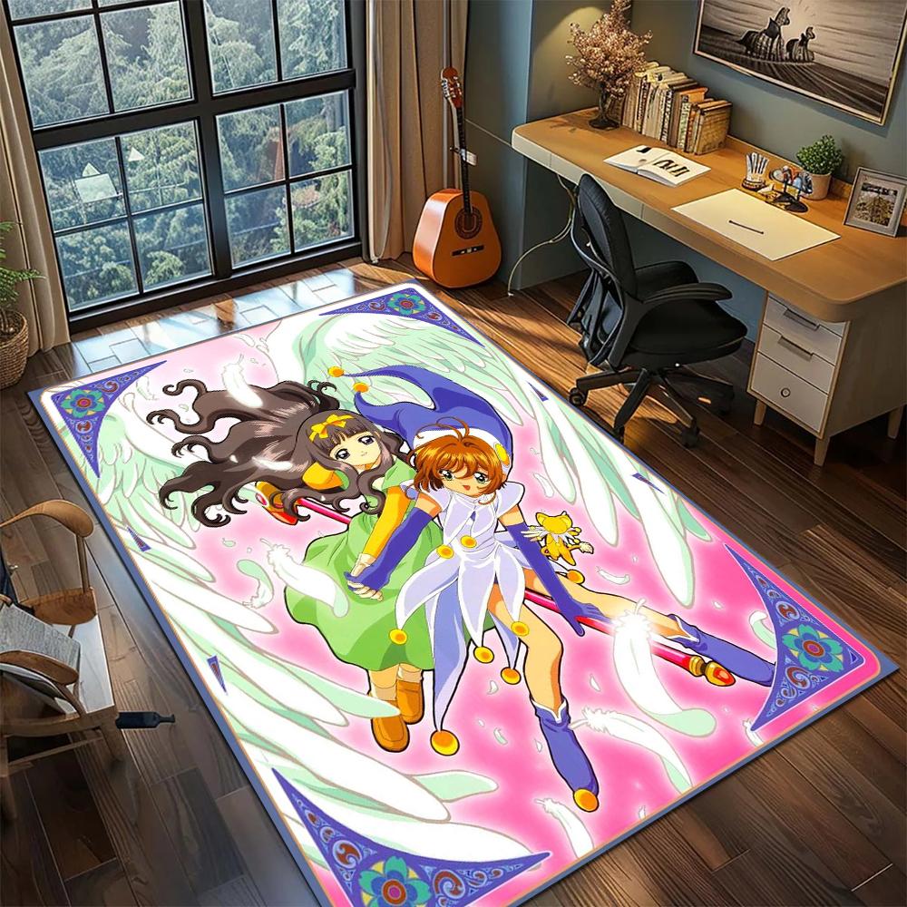 Cardcaptor Sakura Washable Floor Mat Non Slip Rug Carpet Home Decor Large Area Rugs for Gamer Room Bedroom Printed Mat -xia03