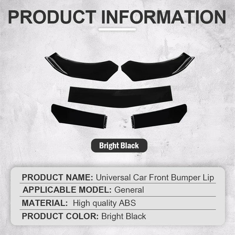 Hot Sell 5pcs Upgraded Front Bumper Shovel with Stepped Design High-Quality ABS Material Car Accsesories Accessory