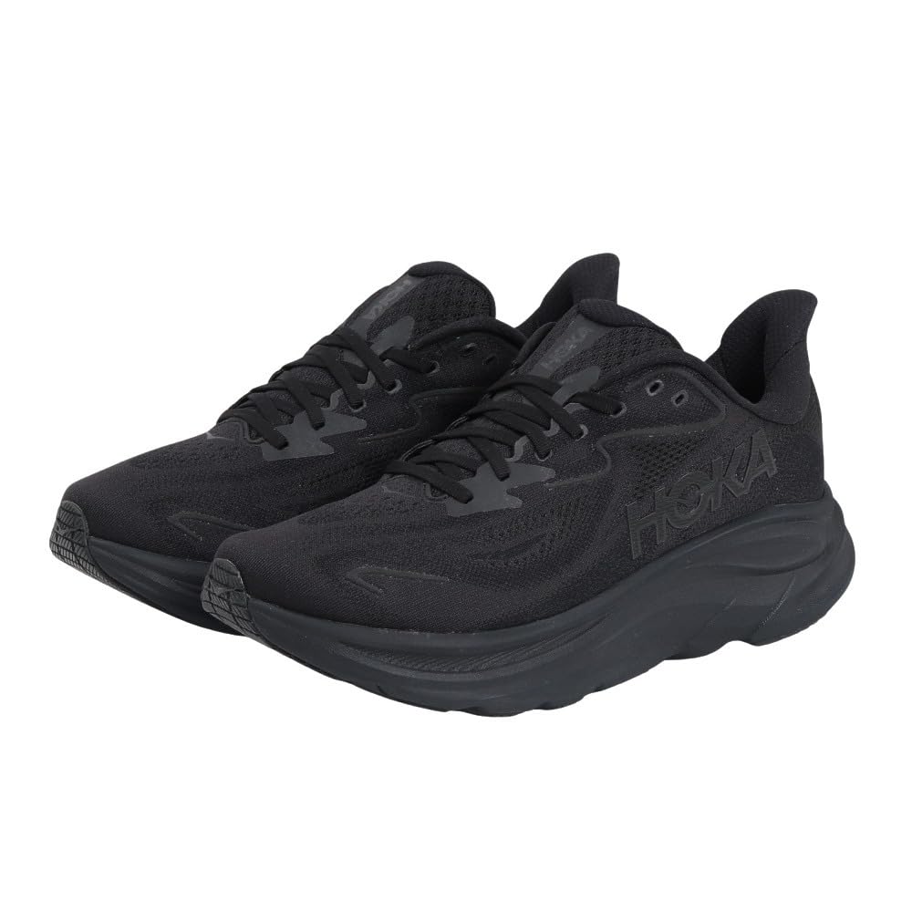HOKA Clifton 10 Running Black Sneakers for Walking and Road and Cushioned Shoes, (1162030-BBLC), Use, Ultra-Lightweight (Black/Size 25.0/Men's)