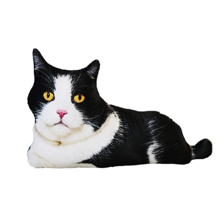Cute Cat Printed Throw Pillow High Definition 3D Eyes Fashionable Cushion 1390₽