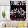 Kpop BBabymonster Cartoon Tapestry Bohemian Wall Tapestries Mandala Wall Hanging Sheets