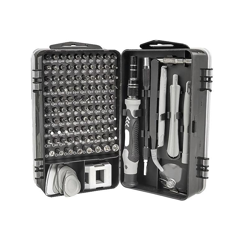 115-in-1 Multifunctional Screwdriver Set with ABS Plastic and Nickel-Plated Steel Tools