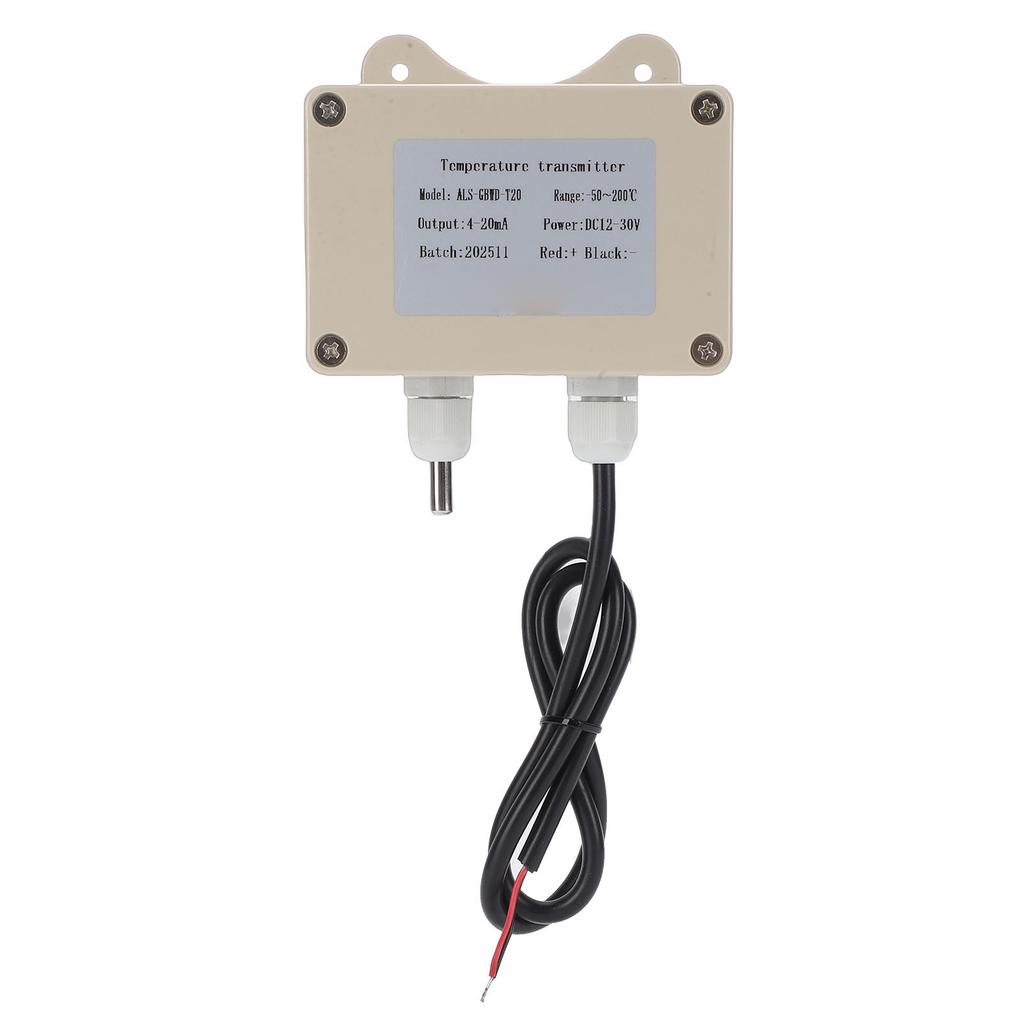 Wall Mount Temperature Sensor 4 20mA Analog Temperature Transmitter for Industrial Agricultural Greenhouse 50 Celsius