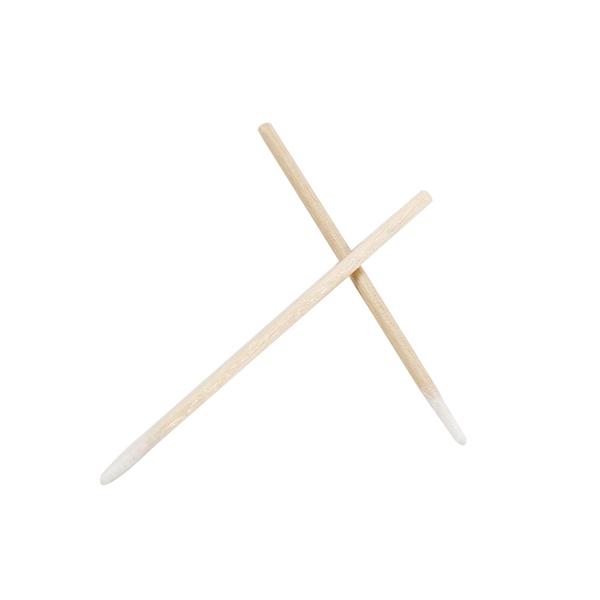 100 Pcs Abacterial Short Wood Handle Medical Dental Tattoo Use Cotton Swab Buds