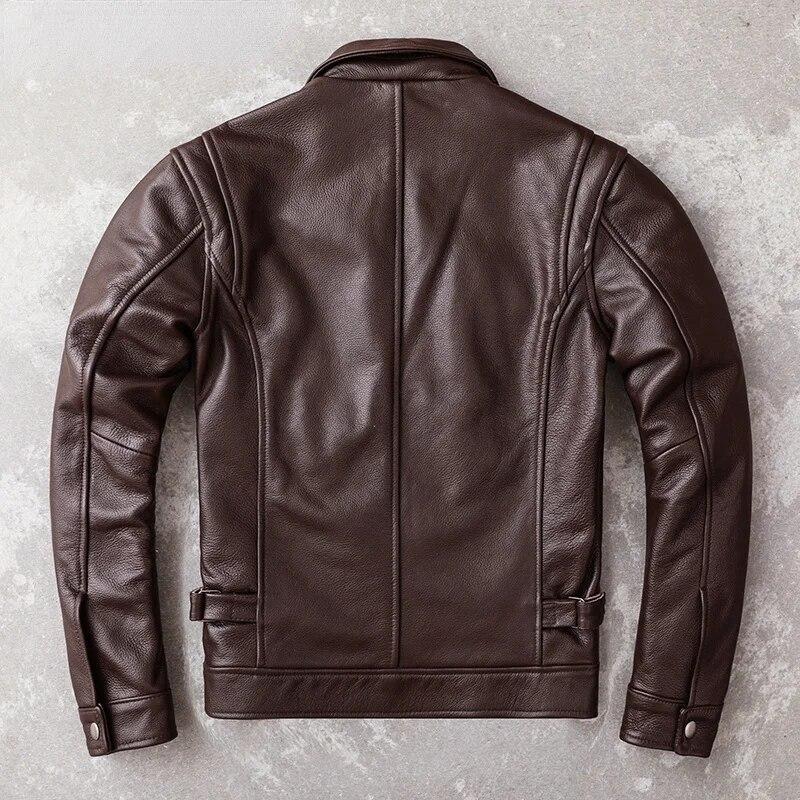 Men's Real Cowhide Jackets Genuine Leather Jacket Men Clothing Autumn Coat Mens Clothes Jaqueta Couro Legítimo Masculino