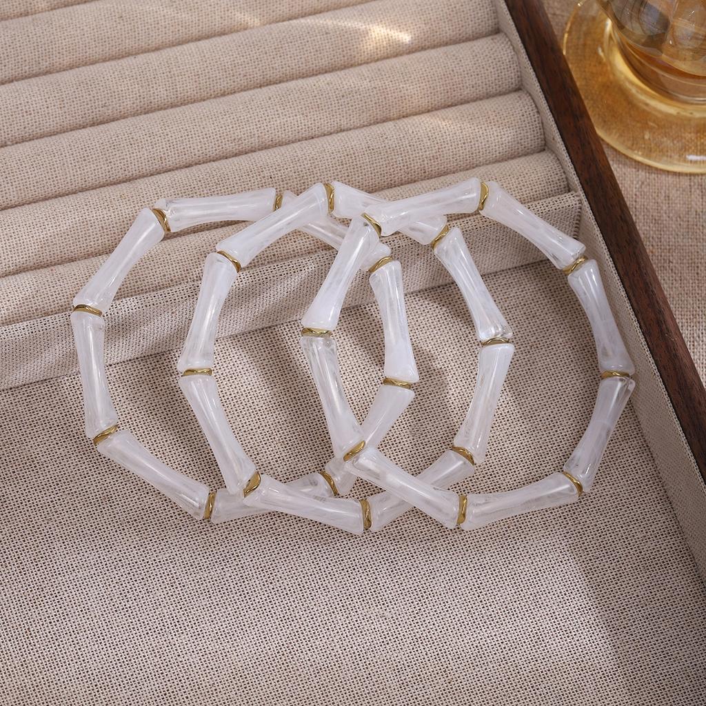 Gaosheng Rękodzieło Wiatr Neutralny Zestaw Trzech Sztuk Bambusowy Design Niszy Prosty Antyczny Zestaw Bransoletek