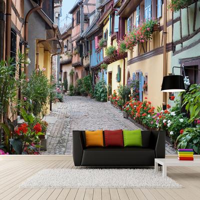 3D фотошпалери Європейська вулиця Ретро Міський пейзаж Фотошпалери Вітальня Кафе Ресторан Фон Декор стін Фреска