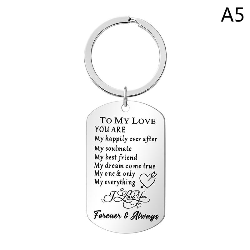 

To My Love Keychain Stainless Steel Key Ring Valentine S Day Wedding Anniversary Gift For Husband Wife Boyfriend Girlfriend as the picture