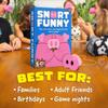 Snort Divertente L'Incredibile Tu Ridi Perdi Gioco da Tavolo Giochi per Famiglie per Bambini e Adulti 150 Carte Sfida 5 Musi di Maiale e Gettoni Fango, Giochi Divertenti