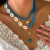 Ingemark 3Pcs/Set Boho Beads Chain Necklace for Women New Trend 2026 Multilayer Conch Pendant Choker New Year Jewelry