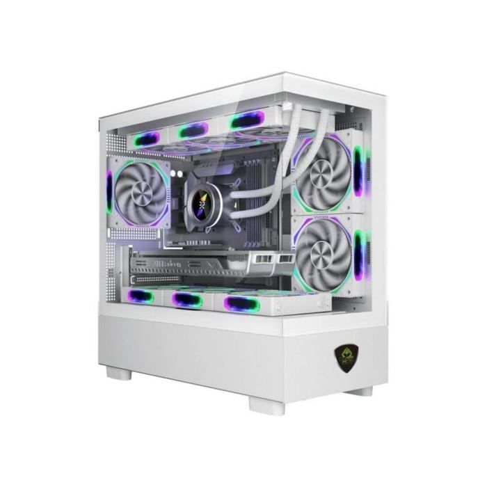 Caja Keep Out XC-301W Glass Micro-ATX/ITX Blanca Vidrio Templado ARGB 420mm GPU