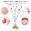 Stainless Steel Tongue Scraper for Halitosis Tongue Coating Remover Oral Hygiene Tool Tongue Cleaner Brush