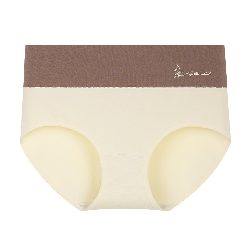 Damen Frühling und Herbst Baumwolle Atmungsaktiv Hohe Taille 10A Antibakteriell Verlängerter Schritt Unterwäsche