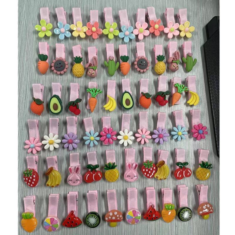60pcs Baby Girls Hair Clips Cute Cartoon Hairpin Hair Barrettes Accessories Styling Tools