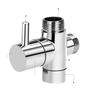 Shower Head Switch & Valve: Three-Way Water Splitter and Two-Way Connector