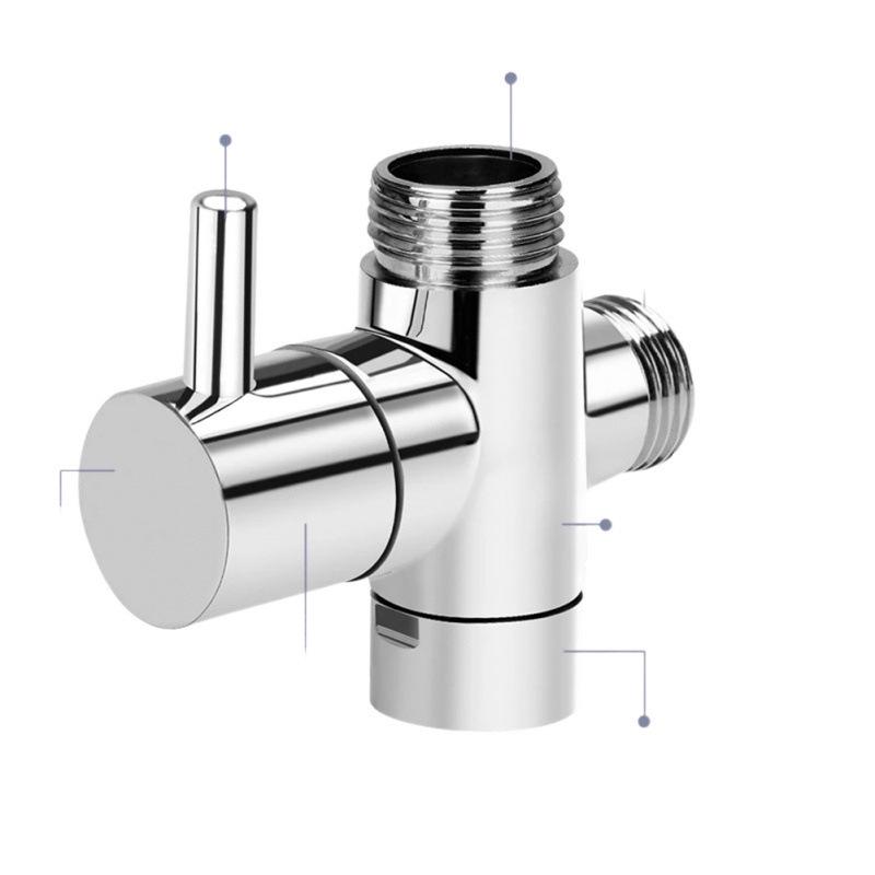 Shower Head Switch & Valve: Three-Way Water Splitter and Two-Way Connector