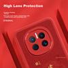 Phone Case for Huawei Mate50, Mate50/50e Protective Cover, Full Protection Ultra-Thin Leather Texture Shockproof Soft Case, New Year Trend, China Red