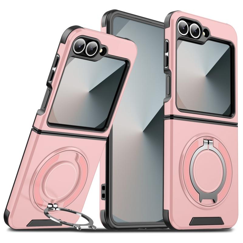 Magnetic Ring Armor Case For Samsung Galaxy Z FLIP 6 5G ZFLIP6 Lens Protection Magsafe Wireless Charge Shockproof Cover