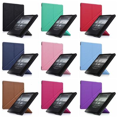 PU Leather Smart Cover Folding 7 Inch eReader Shell Folio Stand Case for Kindle Oasis 2/3 Desktop