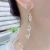 Elegant Leaf Tassel Earrings: Niche Design, Long Dangle Earrings for Women