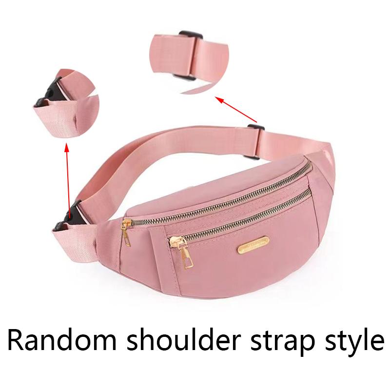 Men's and Women's Casual Waist Bag, Crossbody Bag, Durable and Versatile Frt-Clasp Shoulder Bag