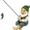 Fishing Old Man, White-bearded Dwarf Garden Elf Decorative Resin Ornaments Courtyard Design Outdoor Decoration