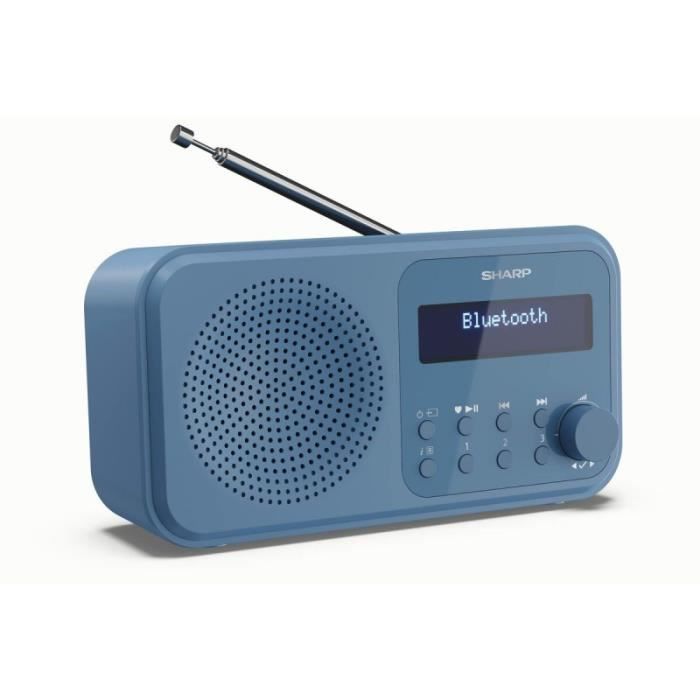 Radio-réveil - Sharp - DR-P420 - Reconditionné A+ - Bluetooth - Alimentation USB/Piles - Blanc