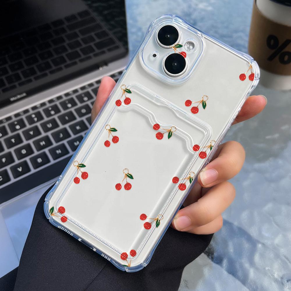 Card Phone Case for iPhone 11 13 XR 15 14 Pro Max iPhone 12 16 7 8 Plus XS Max Samsung S24 S23 A15 A55 A05 A54 Redmi 12 13C 13 9 Cartoon Protection
