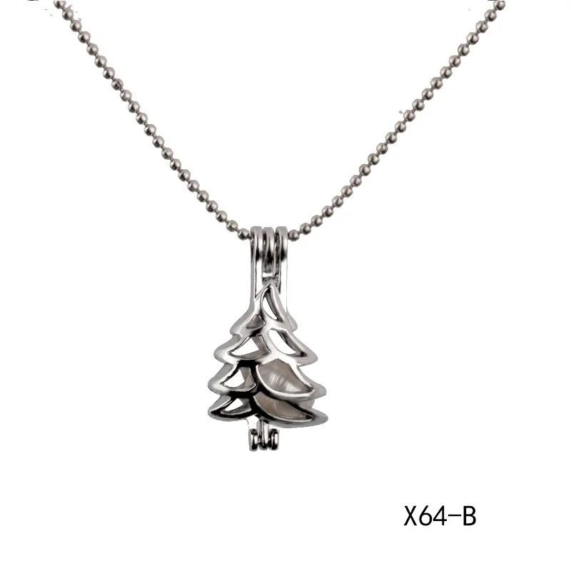 Super Christmas Gift Santa Claus Snowflake Pearl Cages Pendants for DIY Handmade Wish Love Pearl Pendant Necklace Jewelry