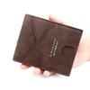 Vintage Men's Short Wallet Multi-position Leather Coin Pocket Fashion PU Card Bag  Male