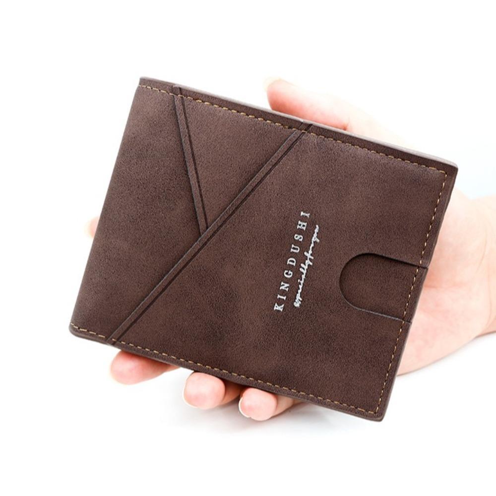 Vintage Men's Short Wallet Multi-position Leather Coin Pocket Fashion PU Card Bag  Male
