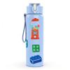 1PC Colorful Daily Life Cartoon Pattern 750ml Color Plastic Sports Water Bottle Leakproof Flip Straw Lid Suitable for Sports Office Home Use