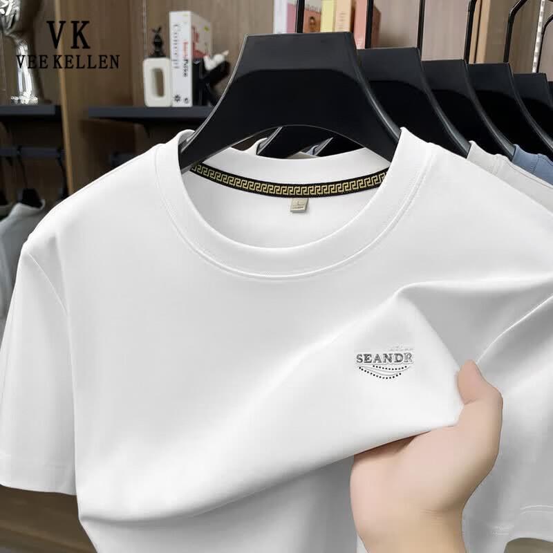 VEE KELLEN Men's 2026 Summer Long-Staple Cotton Round Neck T-Shirt