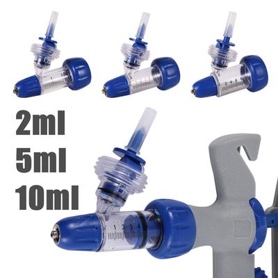 2/5/10ml Automatische Veterinaire Continue Spuit Dier Verstelbare Vaccin Injector Vee Schapen Koe Injectie Gereedschap