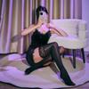 Sexy 8D Smooth Glossy Silk Stocking Anti-slip Shiny Thigh High Stockings Lace Patchwork High Waist Oil Gloss Hosiery Women