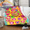 Love-miss You-gift for Girlfriend Fluffy Blanket Flannel Warmth Soft Plush Sofa I Love You Heart Pattern Blanket Tourist