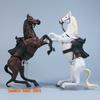Figma 490 Brown White Black Yellow Horse Articulated Poseable Horse Model Toy Figure Diorama Display Set Scene Gift Collector
