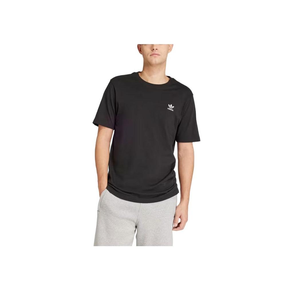 Adidas Originals Trefoil Essentials Tee With Solid Color Logo Men Tops Black IR9690