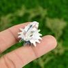 Mothers day Sale Sterling Silver Natural Rainbow Moonstone Flower Promise Ring