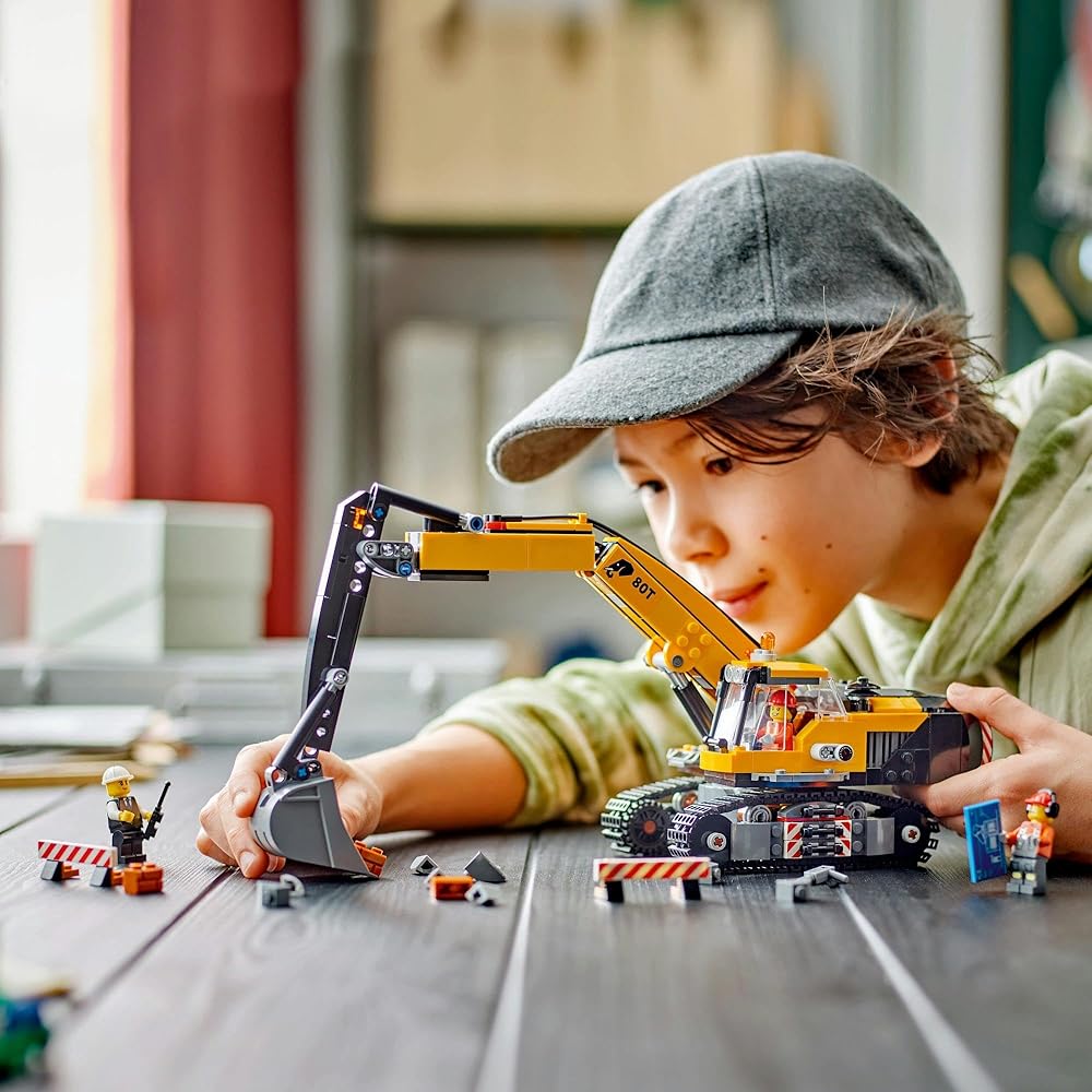 LEGO City Yellow Excavator Toy Building Blocks for Kids Ages 8-10 Vehicle Playset