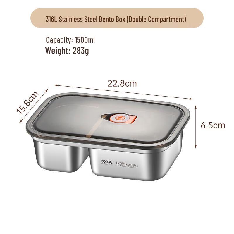 Van Gogh Bone China Double Compartment Lunch Box