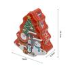 Christmas Santa Claus Print Gift Can Metal Christmas Tree-shaped Candy Tin Box Cookie Can Candy Organizer Xmas Decor