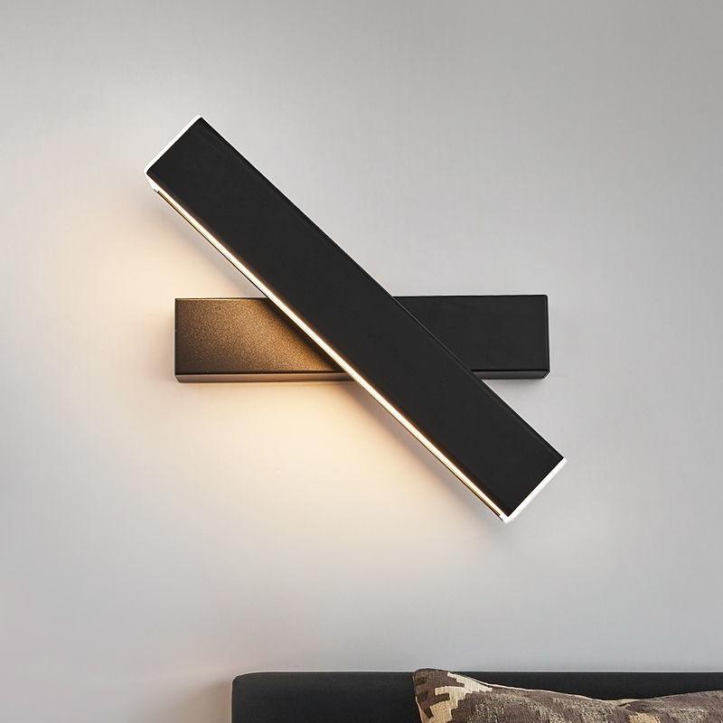 LED Wall Lamp Nordic Study Rotary Dimming Reading Wall Lamp Living Room Bedroom Bedside Aisle Lamps