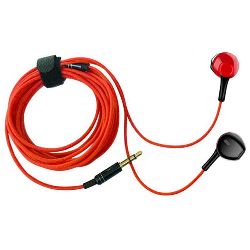 

3m Long Earphone Monitor Headset MP3 Subwoofer Ear Pieces Network Anchor Broadcast Live Karaoke червоний