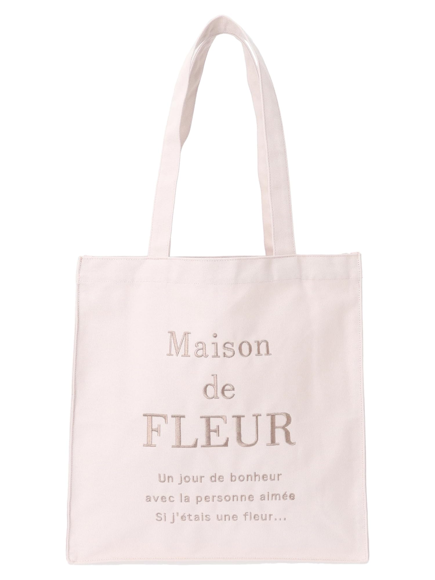 

de Bag Brand Logo Embroidery Square Tote Bag 8A43F0J0900 Grayish Pink [Maison Fleur] Women s