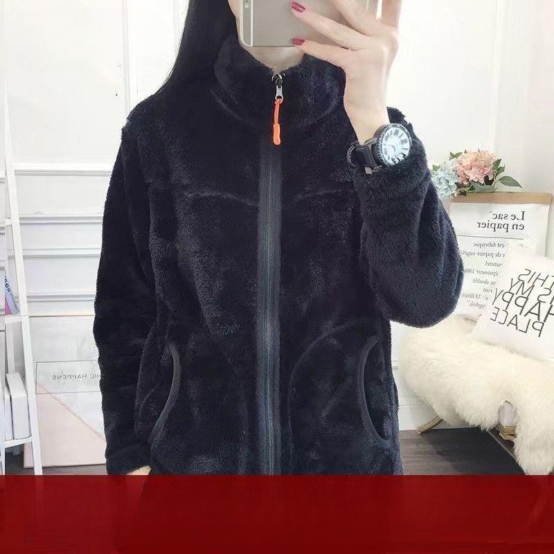 Fleecová bunda Dámská Pánská Oboustranná Lze nosit na podzim a v zimě Zesílený oboustranný fleece Polar fleecová bunda