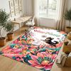 Dog Theme Crystal Velvet Rug Personalized Custom Name Text Soft Floor Mat Home Decor