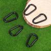 Aluminium Safety Camping Hiking Hook Buckle Keychain Alloy Carabiner Black Climbing Button